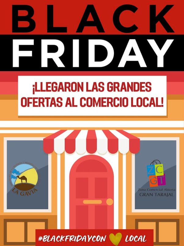Cartel del Black Friday del comercio local de Gran Tarajal
